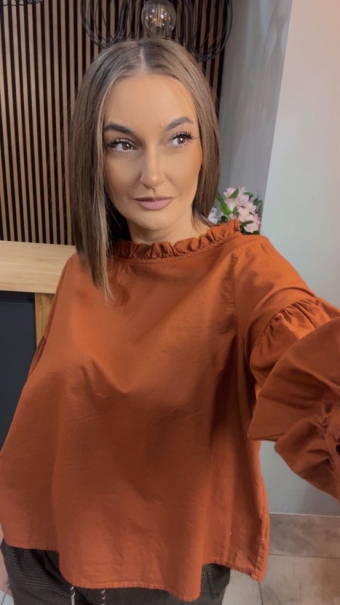 Bluzka bufka Wendykei - Ceglasta