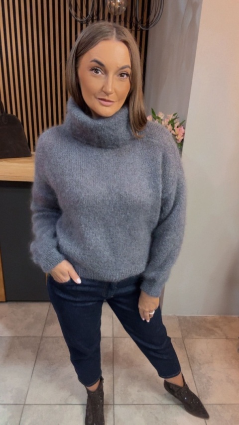 Golf Miss Lucky z moherem - Szary