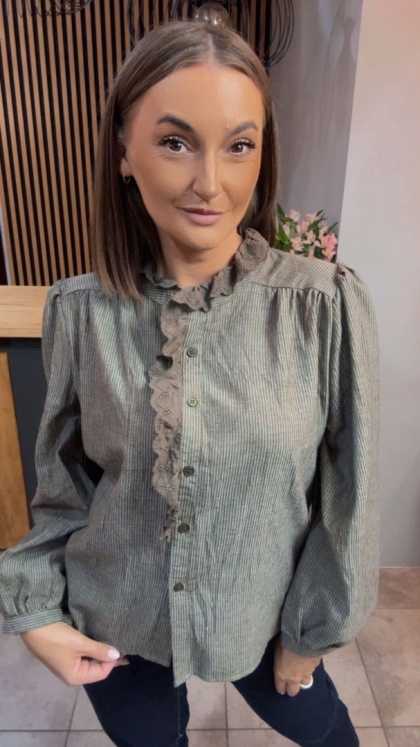 Koszula koronkowa VICBEE - Khaki