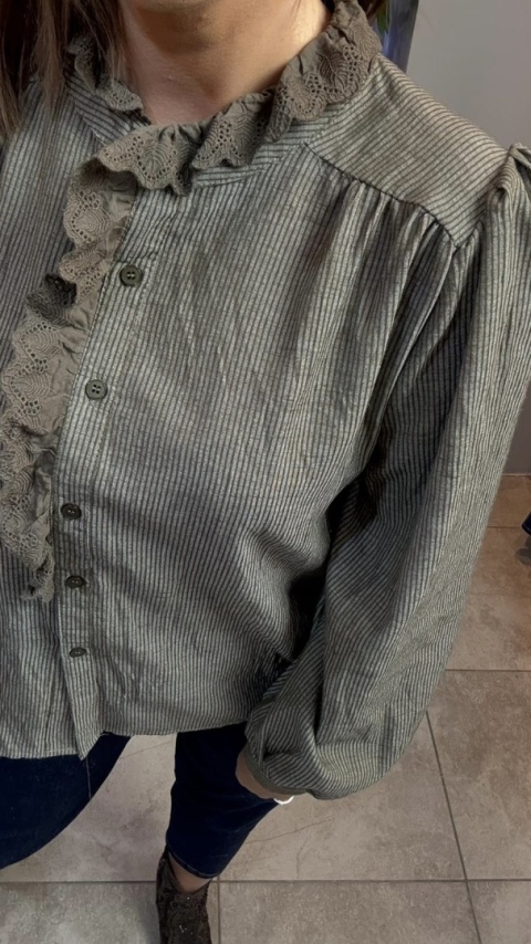 Koszula koronkowa VICBEE - Khaki