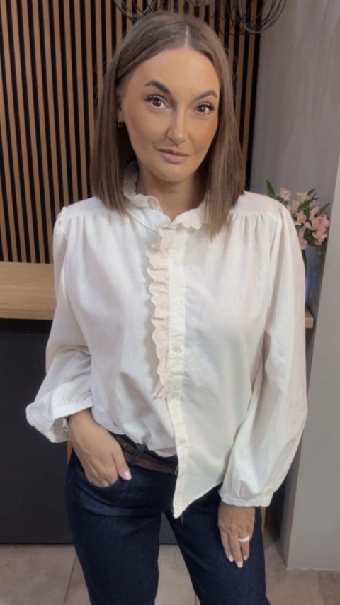 Koszula koronkowa VICBEE - Ecru