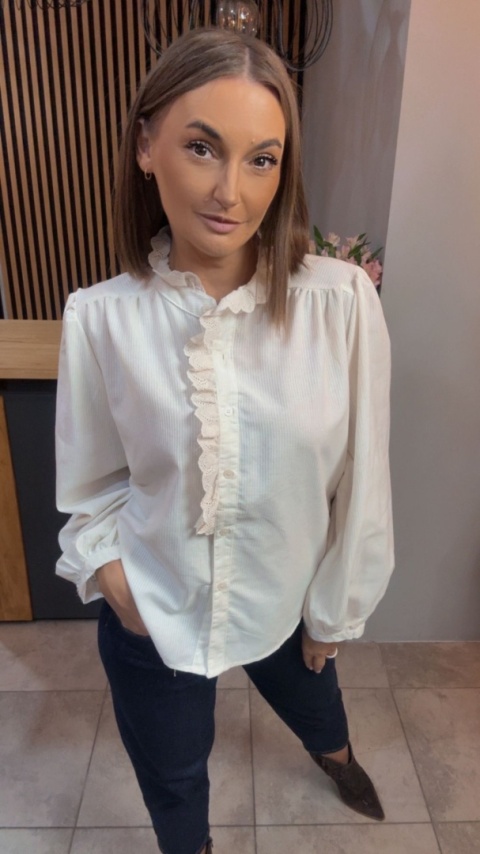 Koszula koronkowa VICBEE - Ecru