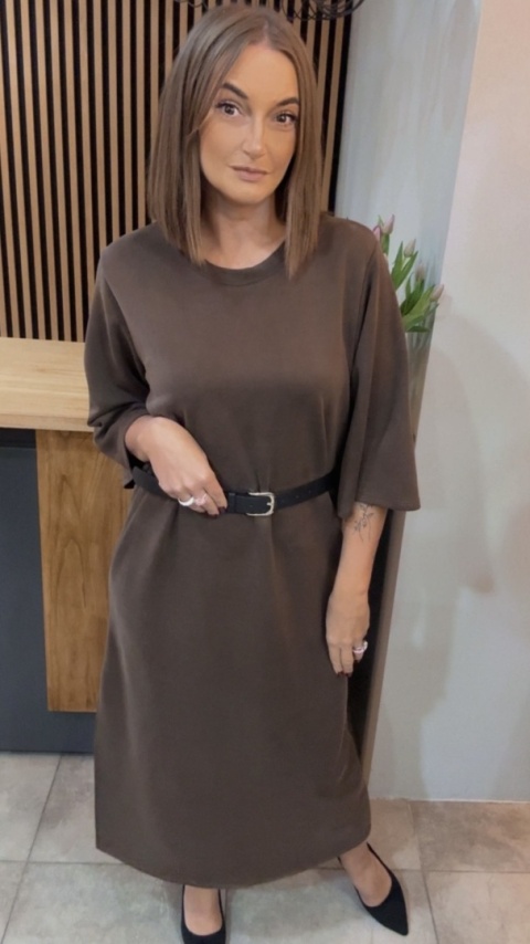 Sukienka z paskiem – Czekolada