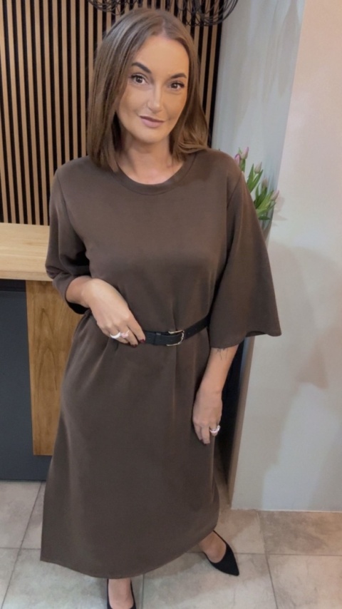 Sukienka z paskiem – Czekolada