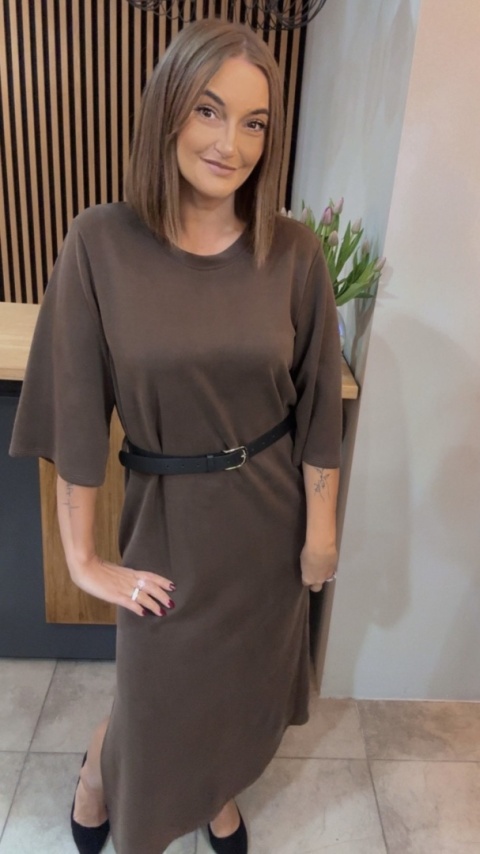 Sukienka z paskiem – Czekolada
