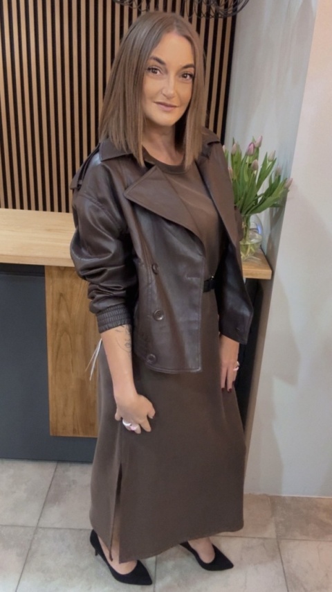 Sukienka z paskiem – Czekolada