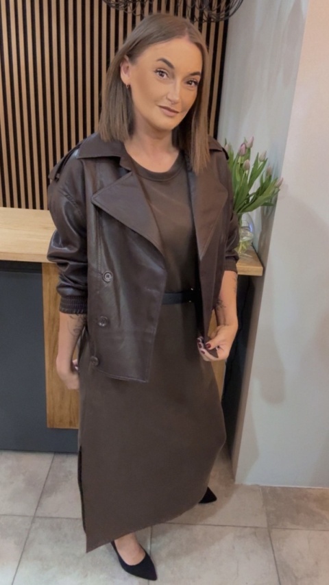 Sukienka z paskiem – Czekolada