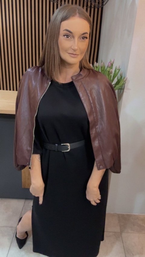 Sukienka z paskiem – Czarna