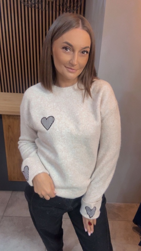 Sweter VICBEE - Beżowy