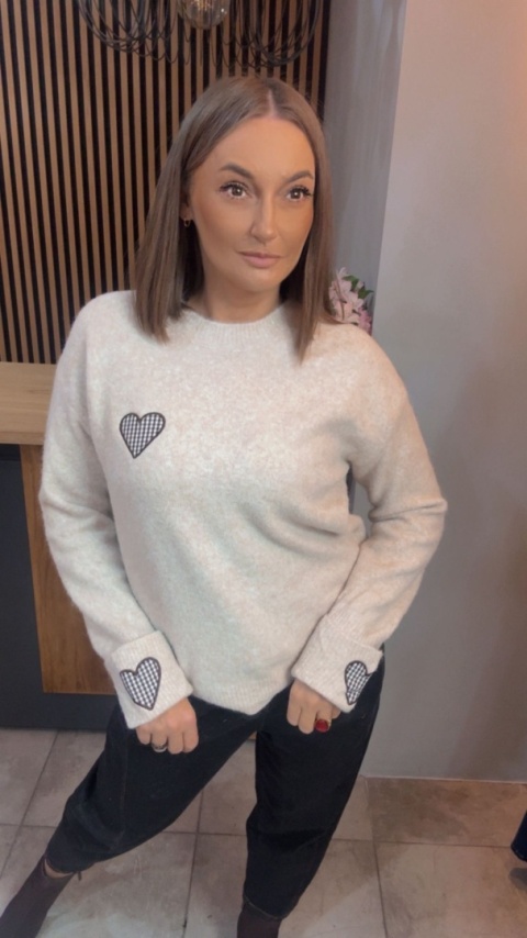 Sweter VICBEE - Beżowy