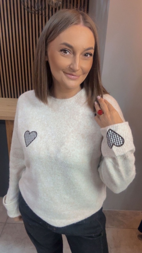 Sweter VICBEE - Beżowy