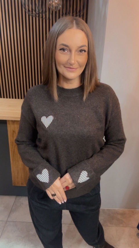 Sweter VICBEE - Brązowy