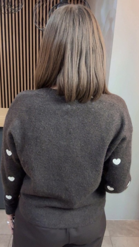 Sweter kardigan VICBEE z serduszkami