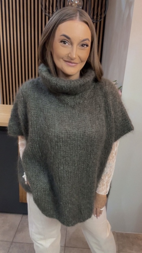 Sweter moherowy Miss Lucky - Khaki