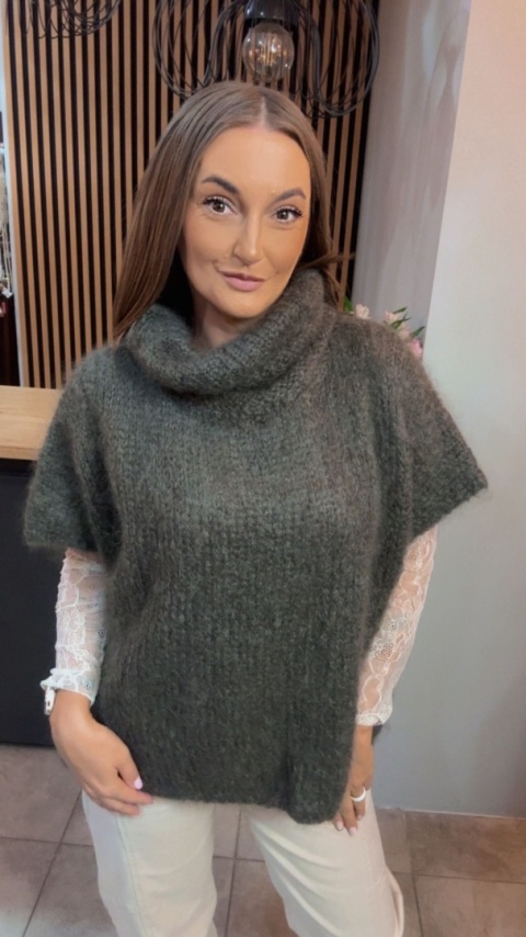 Sweter moherowy Miss Lucky - Khaki