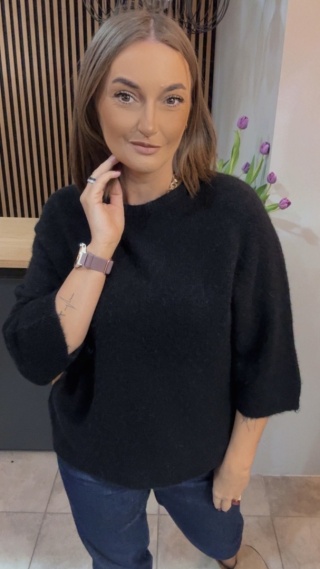 Sweter z Baby Alpaki – Czarny