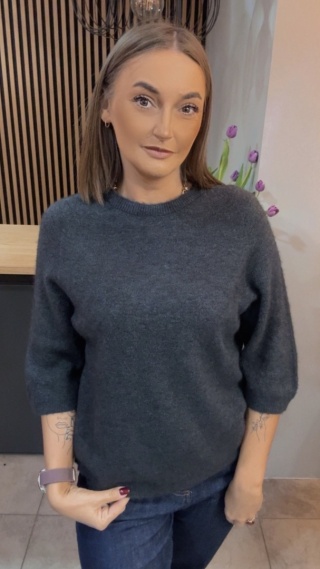 Sweter z Baby Alpaki – Grafit