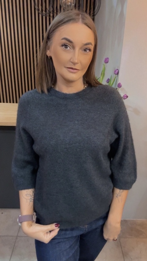 Sweter z Baby Alpaki – Grafit