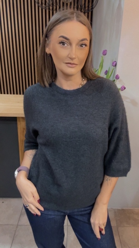 Sweter z Baby Alpaki – Grafit