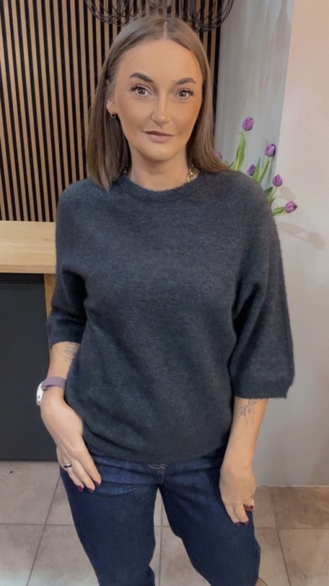 Sweter z Baby Alpaki – Grafit