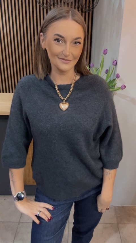 Sweter z Baby Alpaki – Grafit