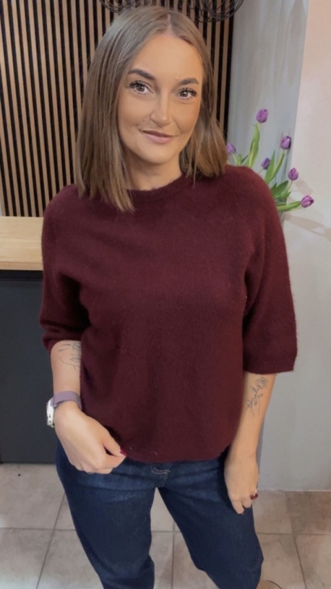 Sweter z Baby Alpaki – Bordo