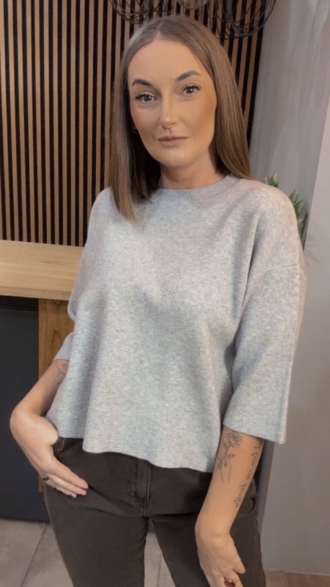 Sweter z rękawem 3/4 Melody - Beżowy