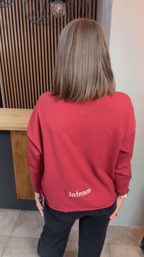 Bluza damska „Mental” z nadrukiem – oversize