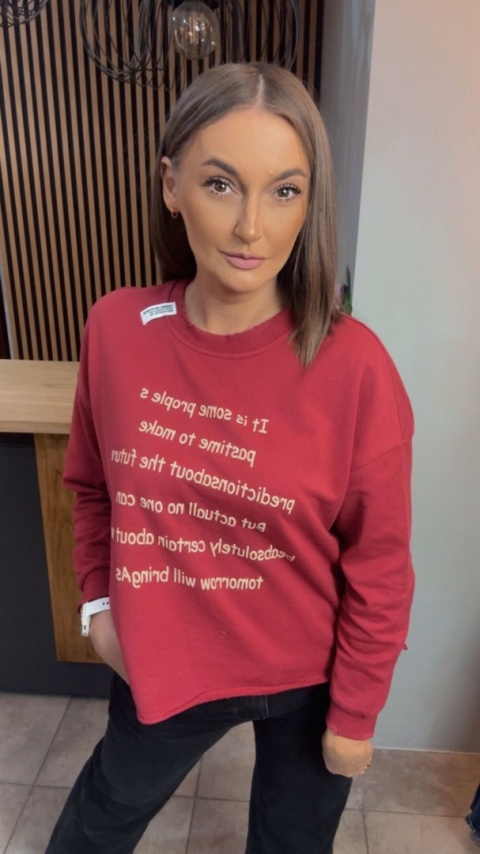 Bluza damska „Mental” z nadrukiem – oversize