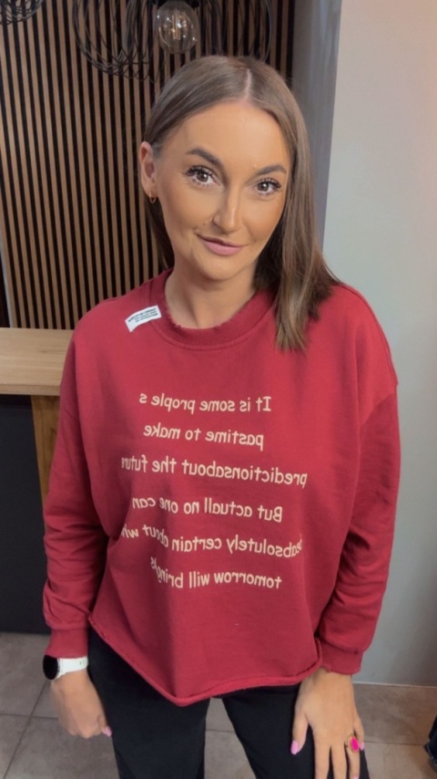 Bluza damska „Mental” z nadrukiem – oversize