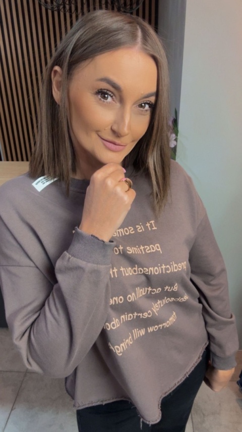 Bluza damska „Mental” z nadrukiem – oversize