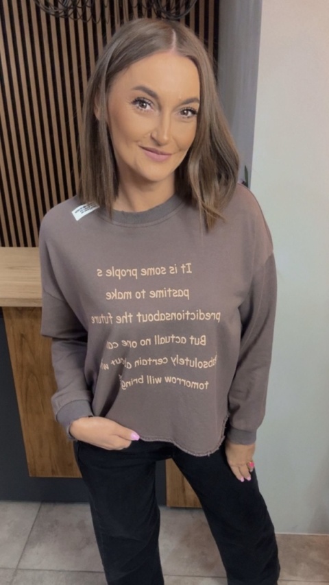 Bluza damska „Mental” z nadrukiem – oversize