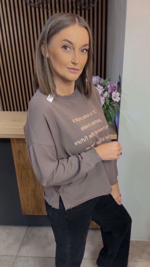 Bluza damska „Mental” z nadrukiem – oversize