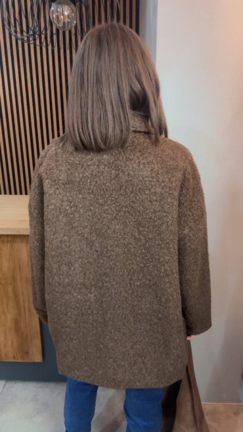 Płaszcz Bouclé Wiya - Brązowy