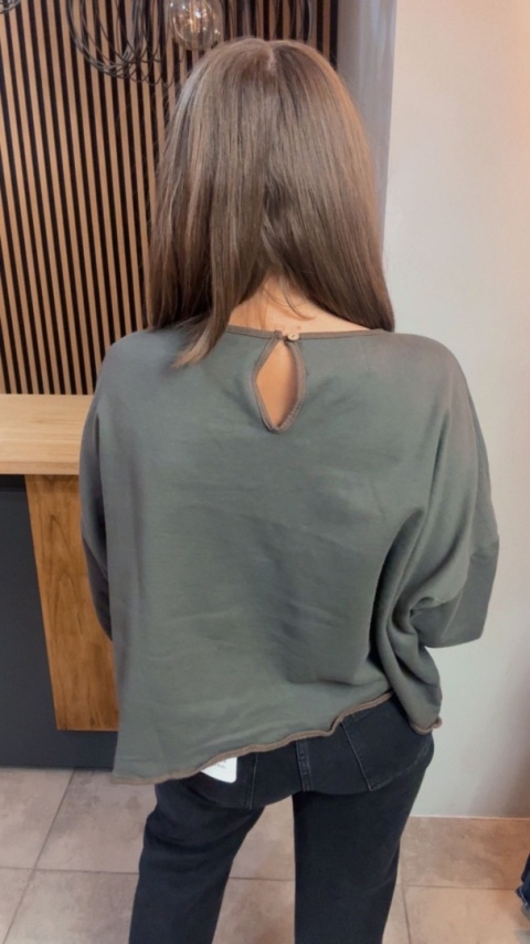 Bluza oversize z nadrukiem „In the end we’ll all become stories”