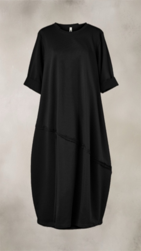 Sukienka Wendy Trendy - luźna, czarna midi/maxi