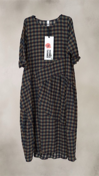 Sukienka Wendy Trendy w kratkę - Olive Check