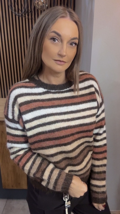 Sweter w kolorowe pasy – Cocco Rosso Collection