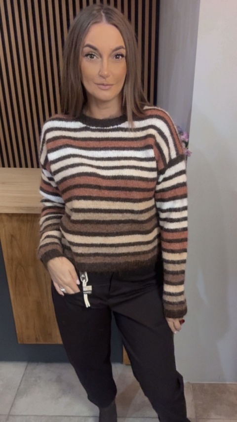 Sweter w kolorowe pasy – Cocco Rosso Collection