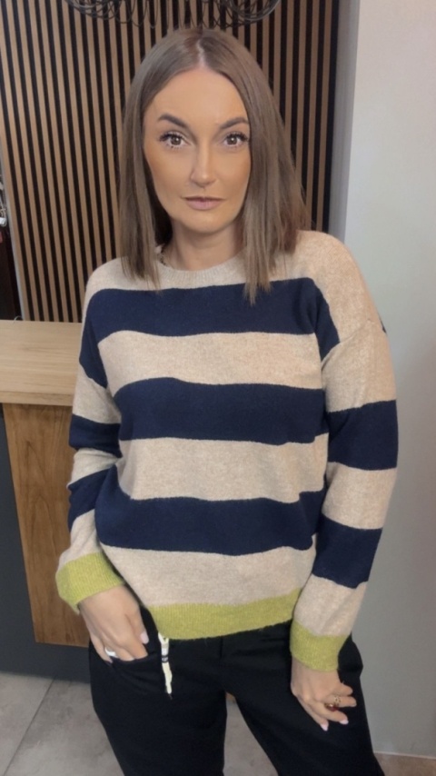 Sweter w szerokie pasy – BLUOLTRE®