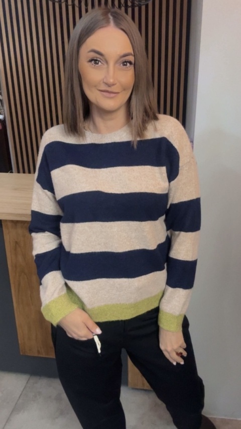 Sweter w szerokie pasy – BLUOLTRE®