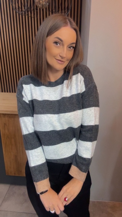 Sweter w szerokie pasy – BLUOLTRE®