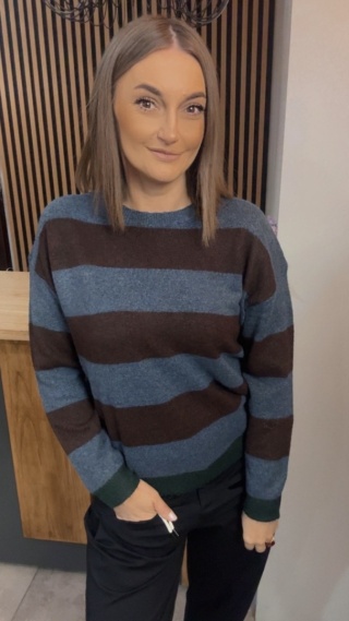 Sweter w szerokie pasy – BLUOLTRE®