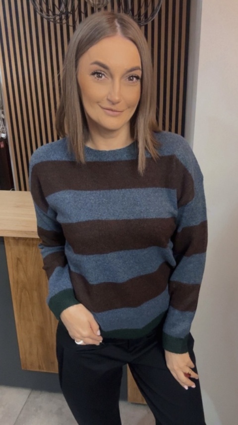 Sweter w szerokie pasy – BLUOLTRE®