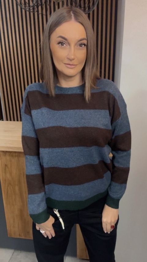 Sweter w szerokie pasy – BLUOLTRE®