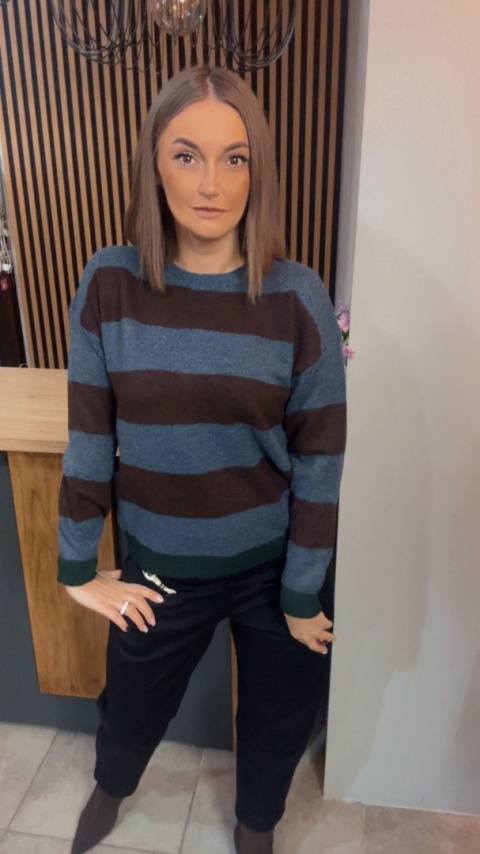 Sweter w szerokie pasy – BLUOLTRE®