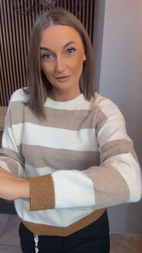 Sweter w szerokie pasy – BLUOLTRE®