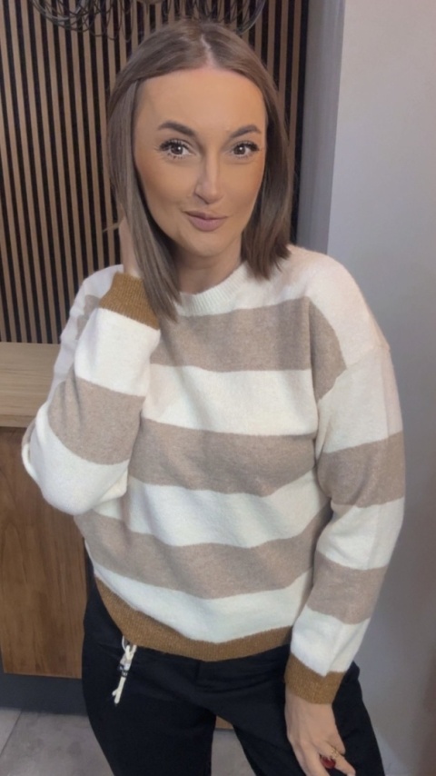 Sweter w szerokie pasy – BLUOLTRE®