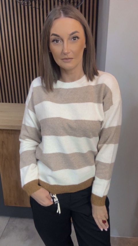 Sweter w szerokie pasy – BLUOLTRE®