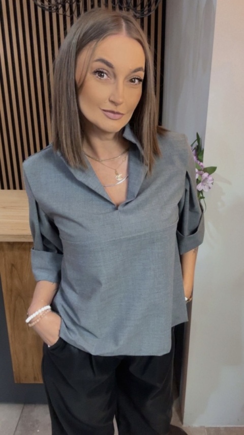 Bluzka Casual Wendykei - Grafit